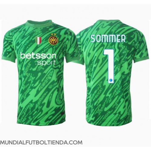Camiseta Inter Milan Yann Sommer #1 Portero Primera Equipación Replica 2024-25 mangas cortas